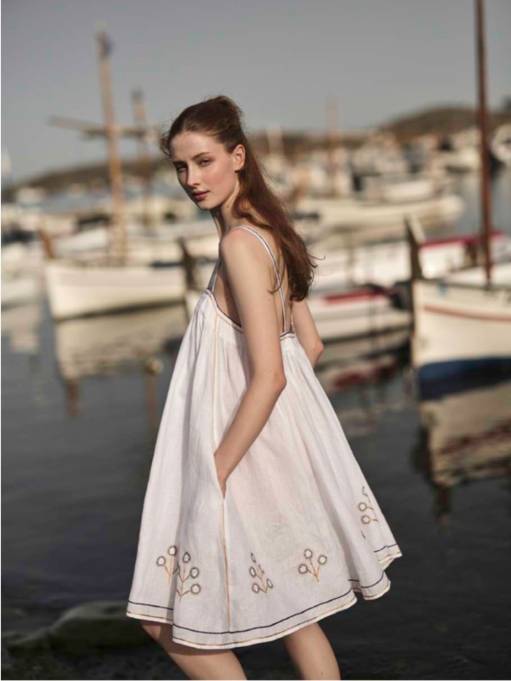 NWT Thierry Colson Zenobia Pintucked Embroidered Mini Dress size XS - Picture 10 of 10